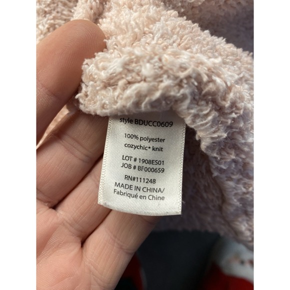 Barefoot Dreams Women's Cozychic Belted Robe Pale Pink Size 2 - Picture 5 of 7